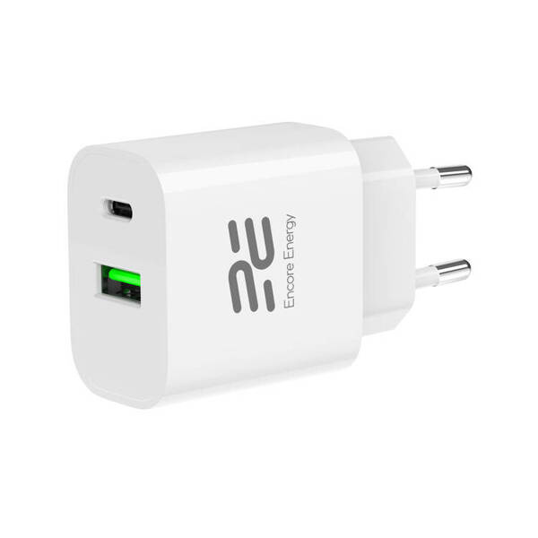 Nowa ładowarka sieciowa adapter Encore Energy 20W PD 3.0 Quick Charge 4.0 USB-A USB-C MD-2083R