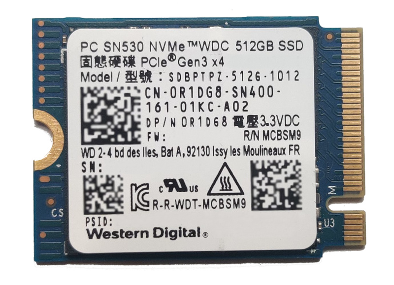 Dysk SSD Western Digital SN530 512GB NVMe M.2 PCIe 2230