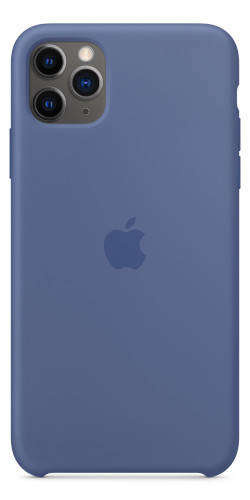 Oryginalne Silikonowe Etui do APPLE IPHONE 11 PRO MAX Linen Blue