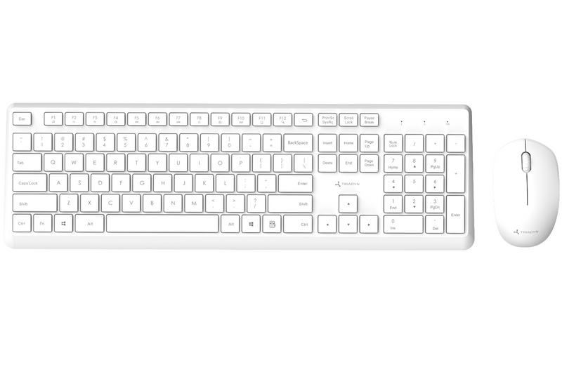Bezprzewodowy Zestaw Triadyn PLEIONE Klawiatura CRESSIDA i Mysz VEGA Biały