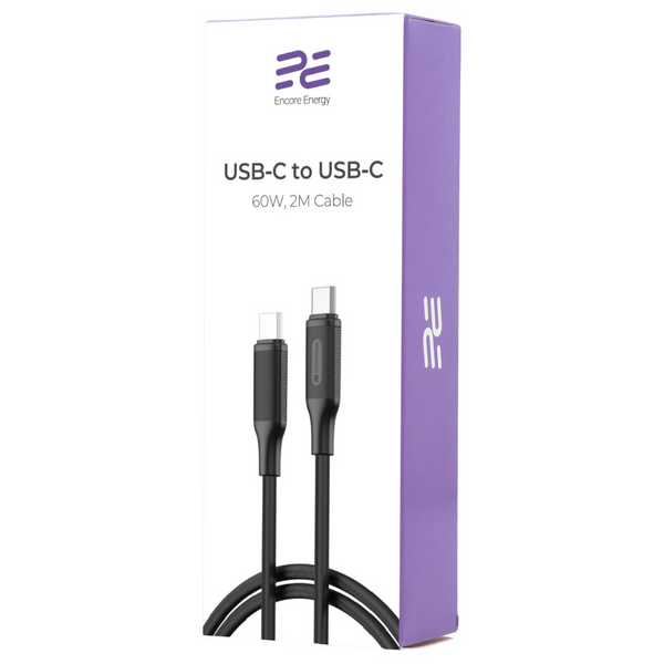 Nowy kabel Encore Energy 2x USB-C przewód PD USB 200cm 60W MD-60CC2B