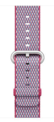 Oryginalny Pasek Apple Watch Woven Nylon Berry Check 42mm
